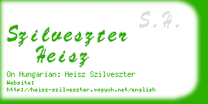 szilveszter heisz business card